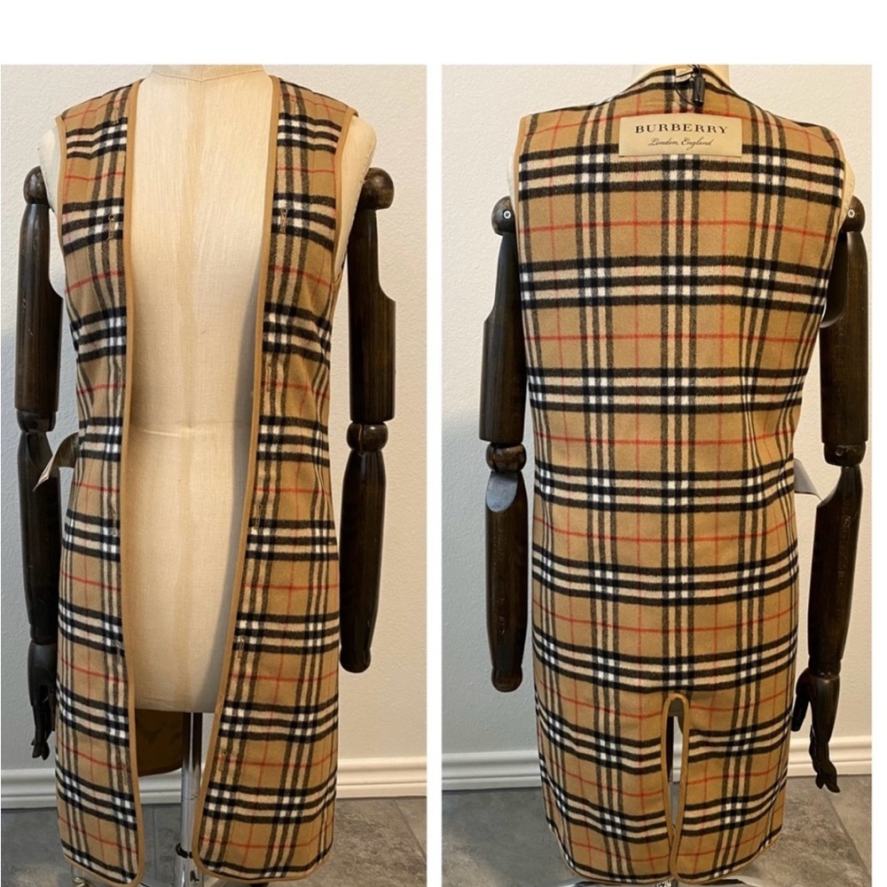 BURBERRY CLASSIC CHECK WARMER ANTIQUE YELLOW SIZE 4 free shipping